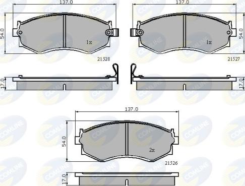 Comline CBP3286 - Kit de plaquettes de frein, frein à disque cwaw.fr