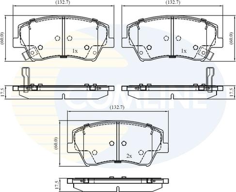 Comline CBP32343 - Kit de plaquettes de frein, frein à disque cwaw.fr