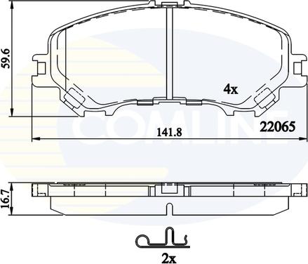 Comline CBP32304 - Kit de plaquettes de frein, frein à disque cwaw.fr