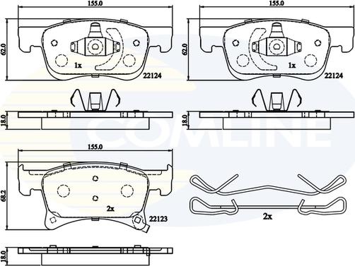 Comline CBP32300 - Kit de plaquettes de frein, frein à disque cwaw.fr