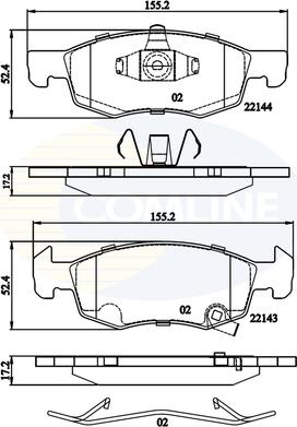 Comline CBP32301 - Kit de plaquettes de frein, frein à disque cwaw.fr