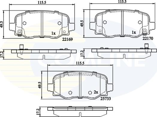 Comline CBP32303 - Kit de plaquettes de frein, frein à disque cwaw.fr