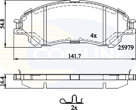 Comline CBP32314 - Kit de plaquettes de frein, frein à disque cwaw.fr