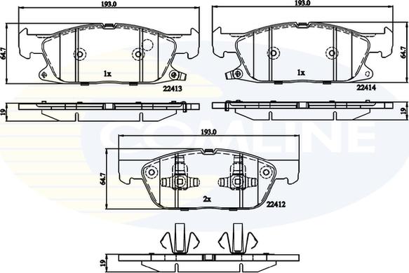 Comline CBP32310 - Kit de plaquettes de frein, frein à disque cwaw.fr