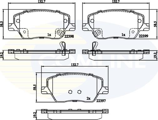 Comline CBP32324 - Kit de plaquettes de frein, frein à disque cwaw.fr