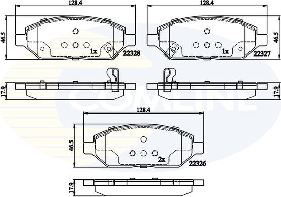 Comline CBP32326 - Kit de plaquettes de frein, frein à disque cwaw.fr