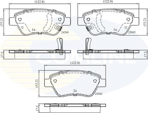 Comline CBP32376 - Kit de plaquettes de frein, frein à disque cwaw.fr