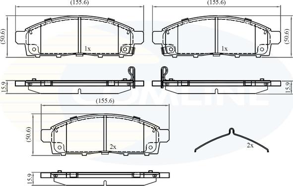 Comline CBP32378 - Kit de plaquettes de frein, frein à disque cwaw.fr