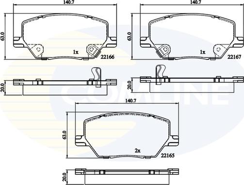 Comline CBP32294 - Kit de plaquettes de frein, frein à disque cwaw.fr