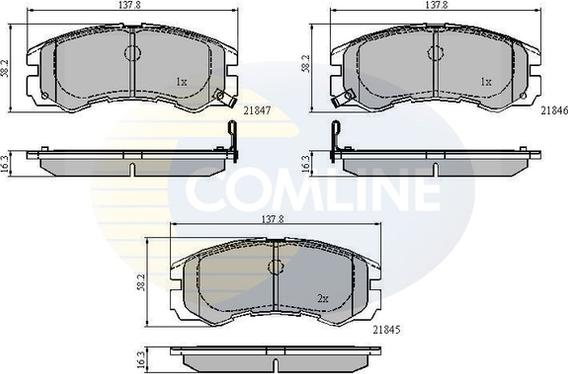 Comline CBP3229 - Kit de plaquettes de frein, frein à disque cwaw.fr