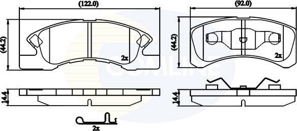 Comline CBP32249 - Kit de plaquettes de frein, frein à disque cwaw.fr