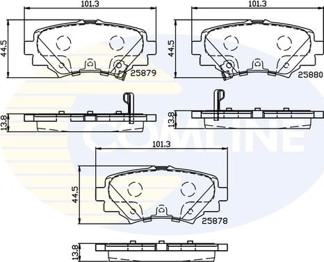 Comline CBP32248 - Kit de plaquettes de frein, frein à disque cwaw.fr