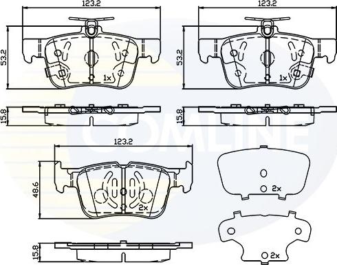 Comline CBP32243 - Kit de plaquettes de frein, frein à disque cwaw.fr