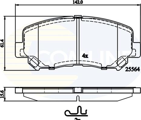 Comline CBP32252 - Kit de plaquettes de frein, frein à disque cwaw.fr