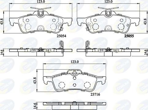 Comline CBP32204 - Kit de plaquettes de frein, frein à disque cwaw.fr