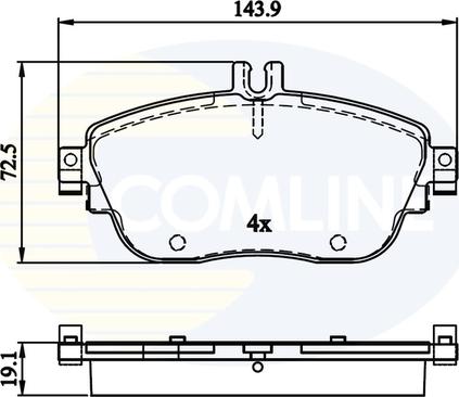 Comline CBP32208 - Kit de plaquettes de frein, frein à disque cwaw.fr