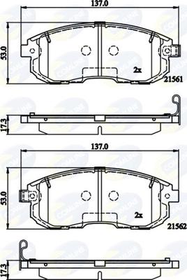 Comline CBP32202 - Kit de plaquettes de frein, frein à disque cwaw.fr