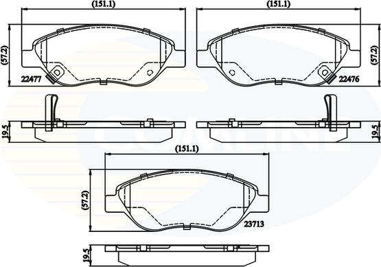 Comline CBP32213 - Kit de plaquettes de frein, frein à disque cwaw.fr