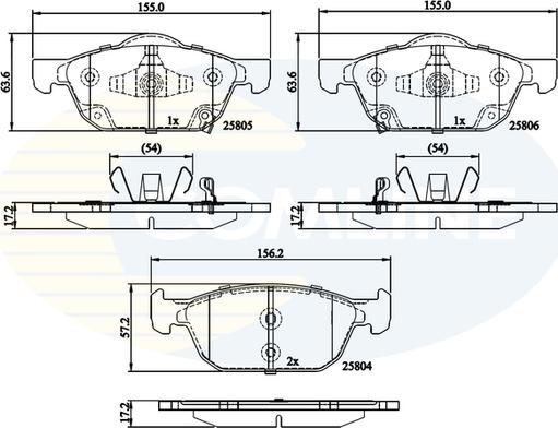 Comline CBP32284 - Kit de plaquettes de frein, frein à disque cwaw.fr