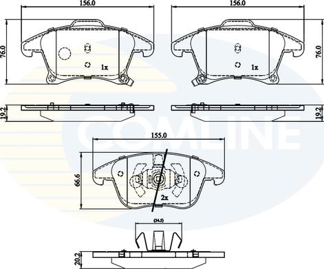 Comline CBP32286 - Kit de plaquettes de frein, frein à disque cwaw.fr