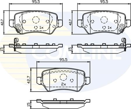 Comline CBP32239 - Kit de plaquettes de frein, frein à disque cwaw.fr