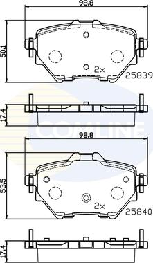 Comline CBP32234 - Kit de plaquettes de frein, frein à disque cwaw.fr