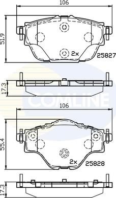 Comline CBP32235 - Kit de plaquettes de frein, frein à disque cwaw.fr