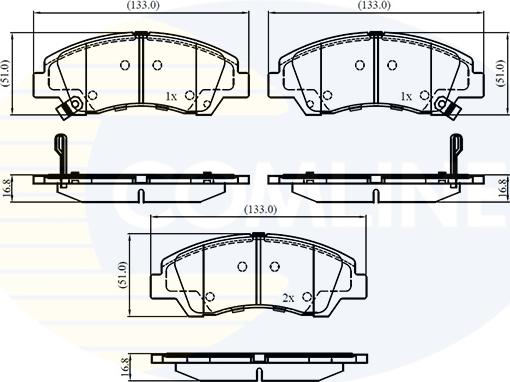 Comline CBP32230 - Kit de plaquettes de frein, frein à disque cwaw.fr