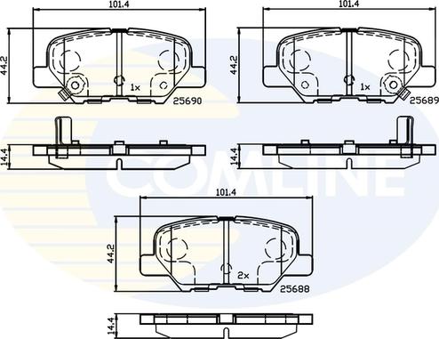 Comline CBP32238 - Kit de plaquettes de frein, frein à disque cwaw.fr