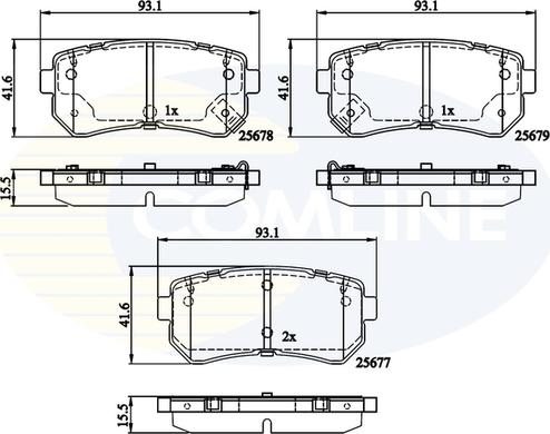 Comline CBP32276 - Kit de plaquettes de frein, frein à disque cwaw.fr