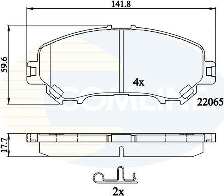 Comline CBP32278 - Kit de plaquettes de frein, frein à disque cwaw.fr