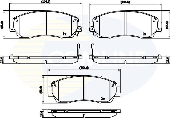 Comline CBP32273 - Kit de plaquettes de frein, frein à disque cwaw.fr