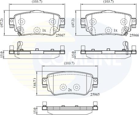 Comline CBP32277 - Kit de plaquettes de frein, frein à disque cwaw.fr