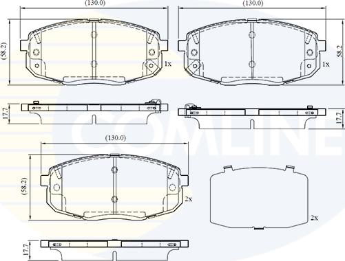 Comline CBP32759 - Kit de plaquettes de frein, frein à disque cwaw.fr