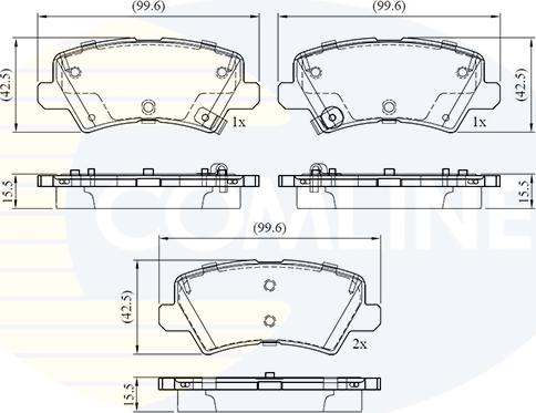 Comline CBP32757 - Kit de plaquettes de frein, frein à disque cwaw.fr