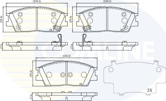 Comline CBP32781 - Kit de plaquettes de frein, frein à disque cwaw.fr