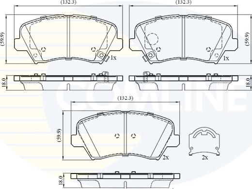 Comline CBP32773 - Kit de plaquettes de frein, frein à disque cwaw.fr