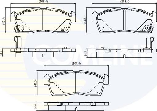 Comline CBP3793 - Kit de plaquettes de frein, frein à disque cwaw.fr