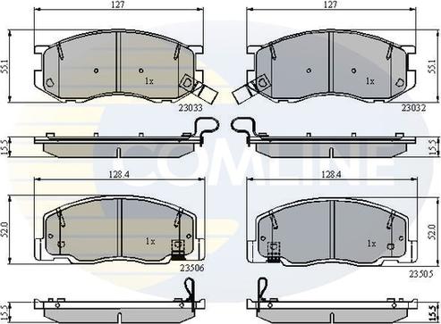 Comline CBP3745 - Kit de plaquettes de frein, frein à disque cwaw.fr