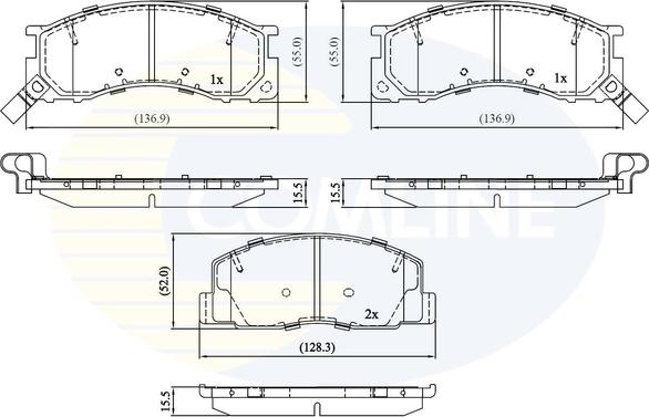 Comline CBP3746 - Kit de plaquettes de frein, frein à disque cwaw.fr