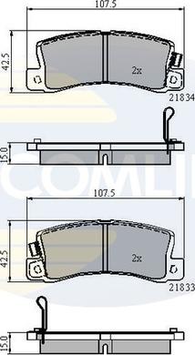 Comline CBP3747 - Kit de plaquettes de frein, frein à disque cwaw.fr