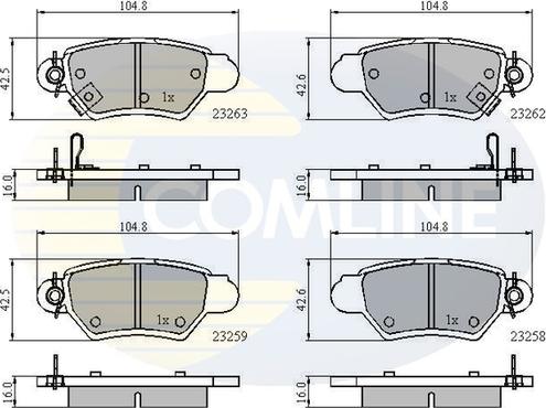 Comline CBP3750 - Kit de plaquettes de frein, frein à disque cwaw.fr