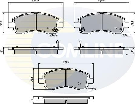 Comline CBP3757 - Kit de plaquettes de frein, frein à disque cwaw.fr