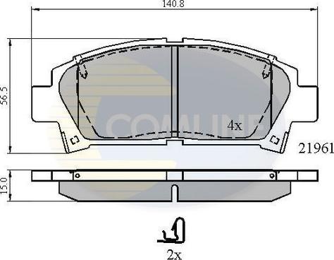 Comline CBP3713 - Kit de plaquettes de frein, frein à disque cwaw.fr