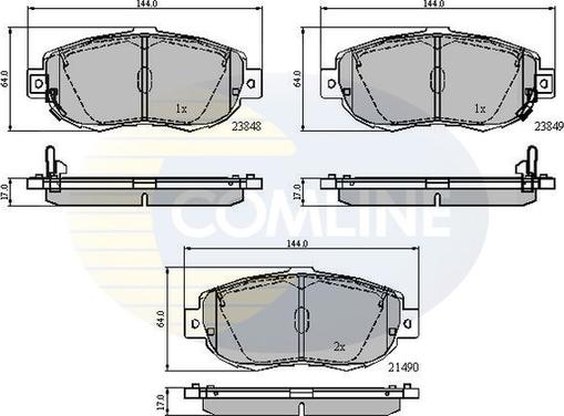 Comline CBP3789 - Kit de plaquettes de frein, frein à disque cwaw.fr