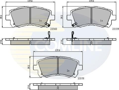 Comline CBP3722 - Kit de plaquettes de frein, frein à disque cwaw.fr