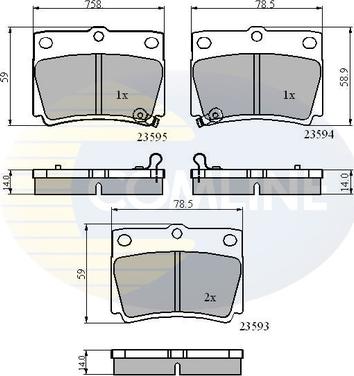 Comline CBP3775 - Kit de plaquettes de frein, frein à disque cwaw.fr