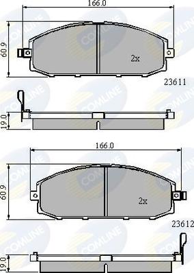 Comline CBP3777 - Kit de plaquettes de frein, frein à disque cwaw.fr