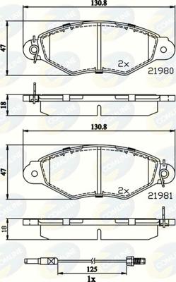 Comline CBP2485 - Kit de plaquettes de frein, frein à disque cwaw.fr