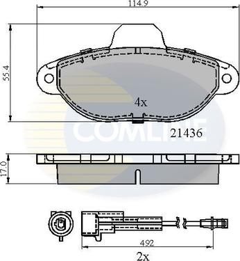 Comline CBP2509 - Kit de plaquettes de frein, frein à disque cwaw.fr